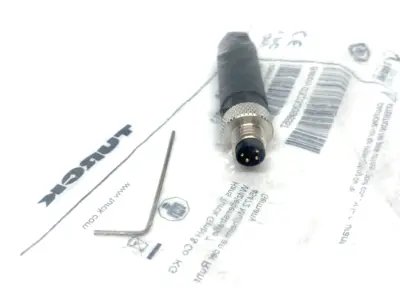 NEW TURCK FIELD WIREABLE CONNECTOR MALE 4-PIN M8, U6513, 6901013