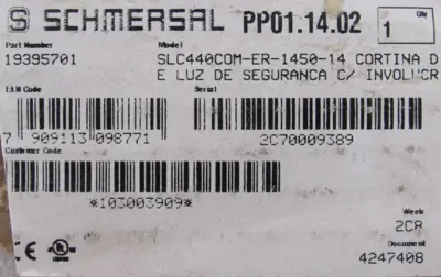 NEW SCHMERSAL 19395701 LIGHT CURTAIN SET SLC440COM-ER-1450-14 LIGHT CURTAIN SET