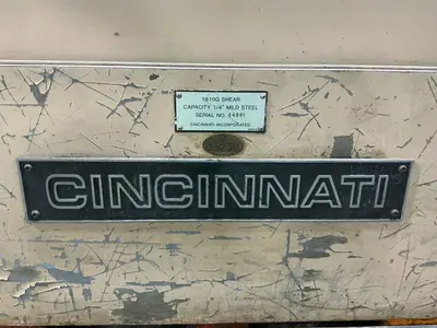 Used CINCINNATI 1810G Power Squaring Shears (Inch) Ohio US | HGR 24 #1233387