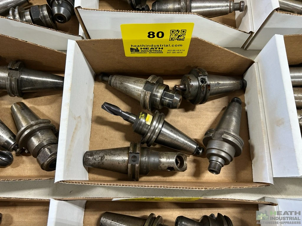 Used _UNKNOWN_ (5) ASSORTED CAT40 TOOL HOLDERS WITH TOOLING CAT Holders Illinois US | Heath Industrial Auction Services #1549687