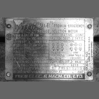 Teco Max-E 60 HP Induction Motor