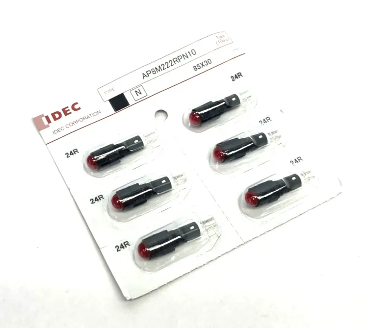 New | in-Stock IDEC Red Pilot Light Round 6-PACK Light Source Equipment Michigan US | Maverick Industrial Sales #1390928