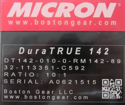 NEW BOSTON GEAR DT142-010-0-RM142-89 PLANETARY GEARBOX 10:1 DT1420100RM14289