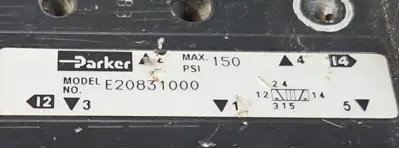 Parker E20831000 Manual Air Control 150 PSI Loc5B15