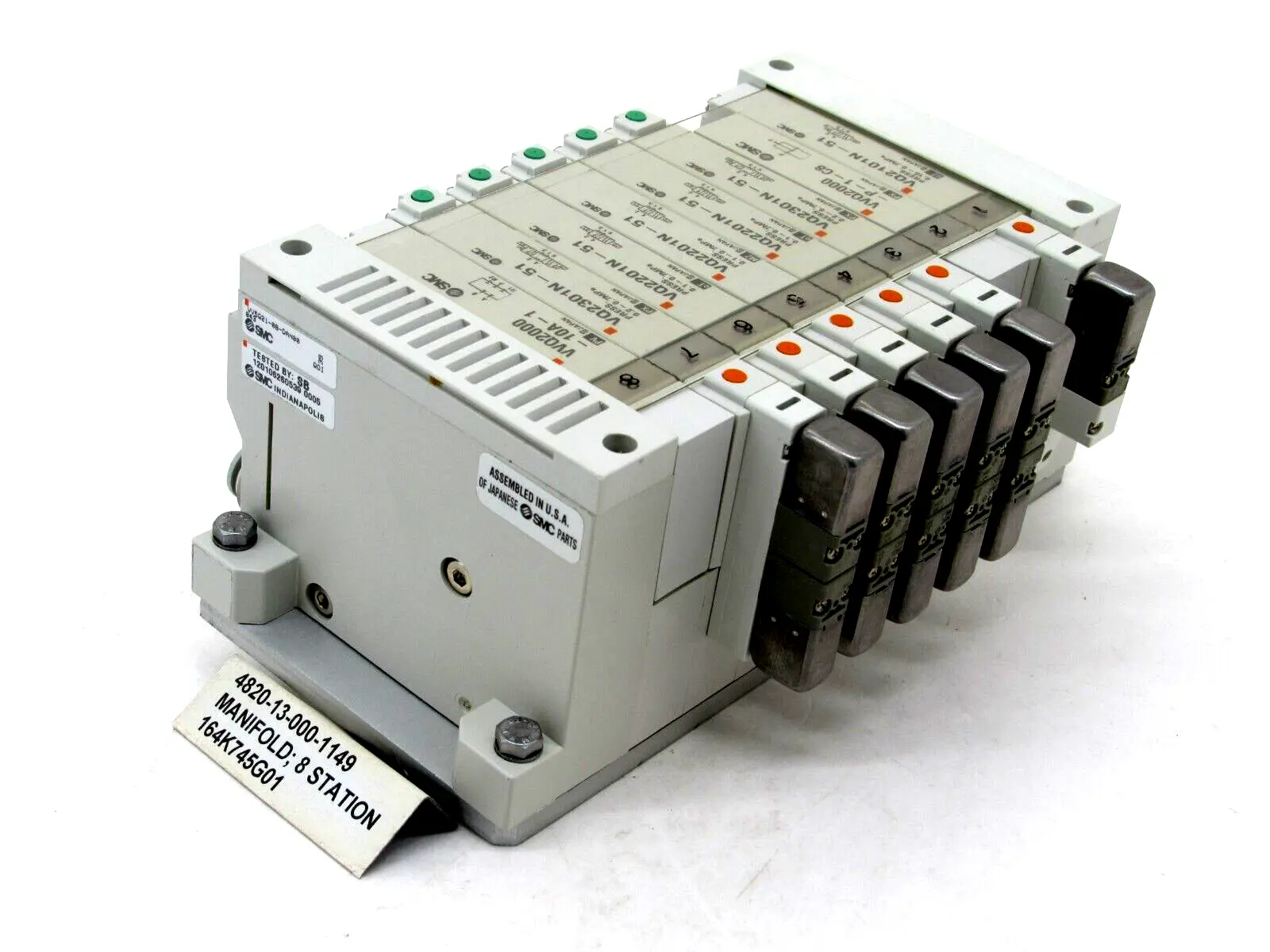 NEW SMC 164K745G01 MANIFOLD 8 STATION VV5Q21-08-DAN00