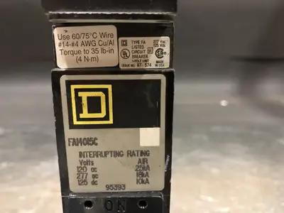 USED SQUARE D FA14015C