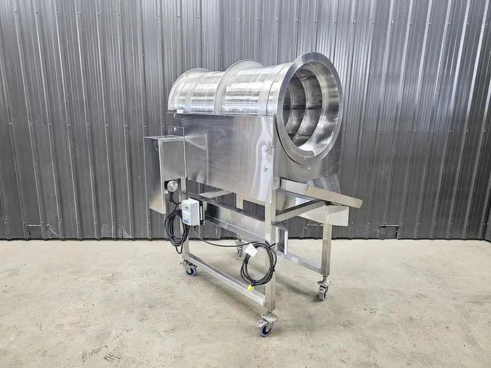 Used Coating Pan Drum Tumbler, 24" Diameter X 48" Long