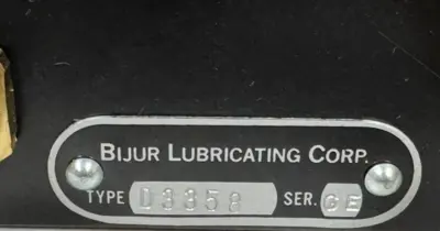 NEW BIJUR LUBRICATING CORP. D3358 PUMP ASSEMBLY