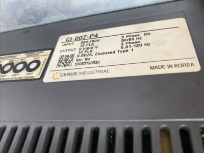 USED CERUS TITAN P SERIES VFD 3 PHASE AC NEMA 1 DRIVE W/ CIE1-ED005-P4/D