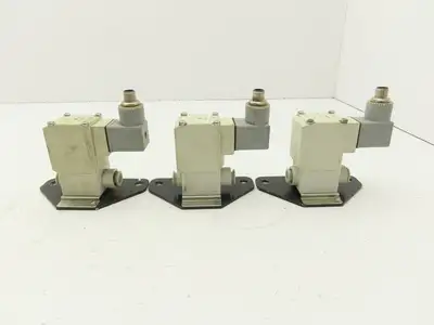 SMC VX230HZ3A 2-Way Solenoid Valve NC 24VDC 3/8" Push Connect  Lot of 3