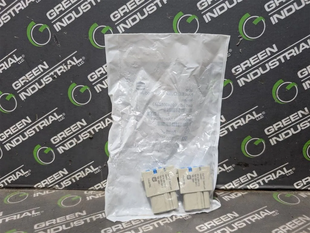 Bag of 2 Harting 09140082733 Connectors Female Han EE Quick-Lock Module New NIB