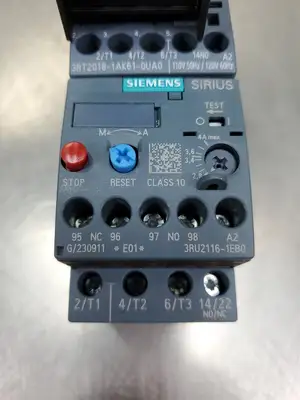 Siemens 3RT20181AK610UA0 Contactor w/3RU21161EB0 & 3RH29111FA40 Mod. 4A43