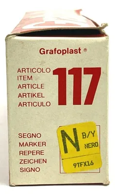 117 | Grafoplast  Wire Markers N Black on Yellow 10 Strips 9TFX16 - New