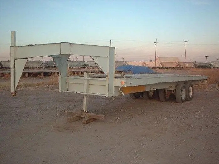 24' Flatbed Trailer; Tandem Axel; Dual Tire; Gooseneck Type; 20,000 Lb. Capacity