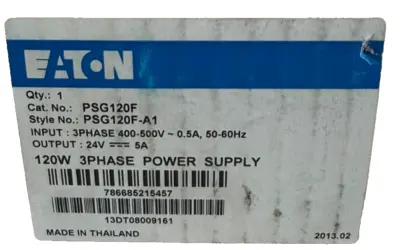 NEW EATON PSG120F POWER SUPPLY 120W 3PHASE PSG120F-A1
