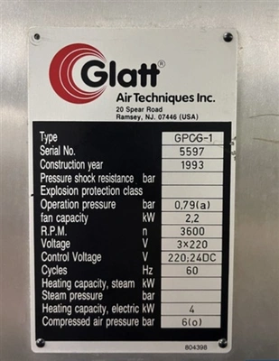 Used GLATT _UNKNOWN_ Granulators Connecticut US | DMC Industries #1281549