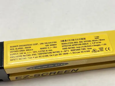 Used Banner Engineering EZ-SCREEN Safety Light Curtain Receiver M12 8-Pin 71251 Light Curtains & Grids Michigan US | Maverick Industrial Sales #1391825