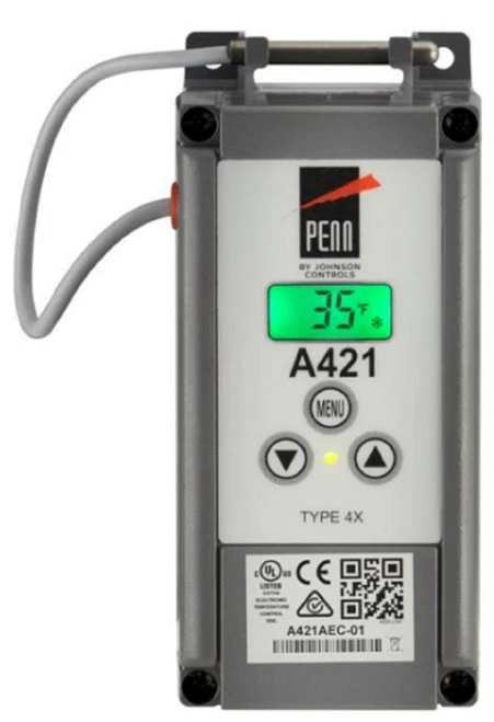 Johnson Controls A421AEC-01 Electronic Temperature Control, NEMA 4X, IP66 [Refurbished]
