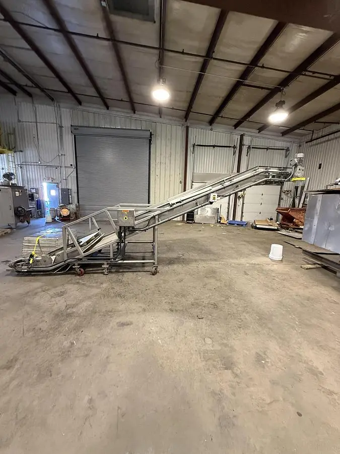 FOOD PROCESS AUTOMATION 50IN WIDE BELT INCLINE CONVEYOR WITH LOMA METAL DETECTOR