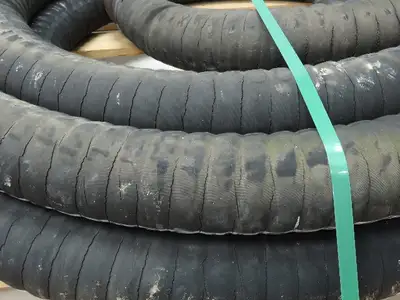 Jason 4470 Dry Bulk Material Suction Hose 3" ID x 48' Gum Rubber 75 PSI
