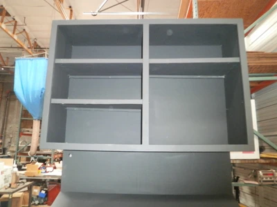 Custom Black Design Workbench Design Furniture. Re-purpose  47 1/2" X26" X 95"