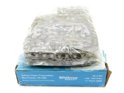 NEW WHITNEY RENOLD 40-2 RIV 10FT 240 LINKS