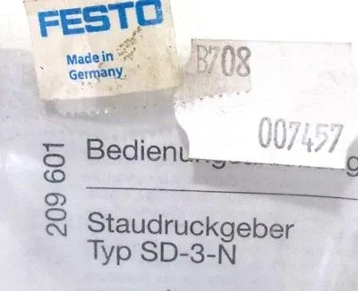 NEW FESTO SD-3-N BACK PRESSURE END STOP SD3N