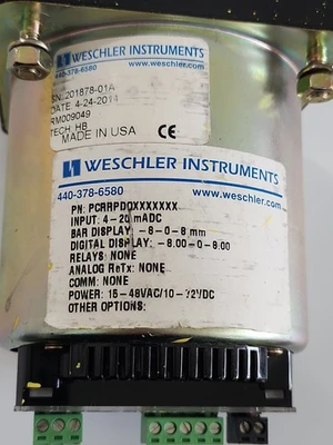 USED Weschler Instruments 201878-01A