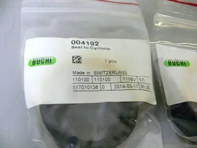 USED BUCHI 004192 CYCLONE SEAL 40MM NEOPRENE GASKET FOR CYCLONE