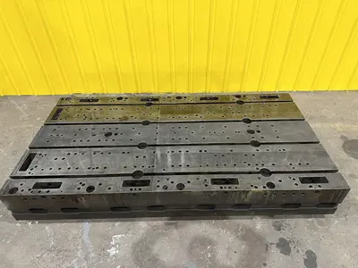 48" X 92" X 12" T-SLOTTED LAYOUT RISER TABLE / FLOOR PLATE: STOCK #19754