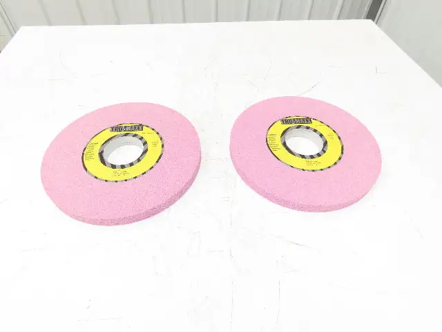 TRU-MAXX 06292015 Surface Grinding Wheel 12"Dia 1"Thick 3"Arbor 46 Grit Lot of 2