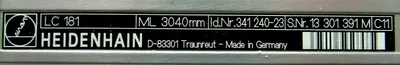 NEW HEIDENHAIN 341240-23 LINEAR ENCODER LC-181 ML 3040 MM 359-122-04 34124023