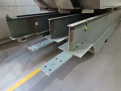 Gorbel Cleveland Tramrail Overhead Crane Runway Beam 36"H 18"W 3.25" Rail 50'L