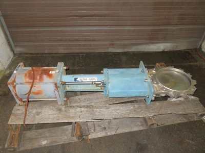 Fabri-Valve 10"-150 Knife Gate Valve , Air Operated , 316ss, Unused