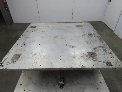 1" Aluminum Top  Steel Base Work Bench Table 40"x40" x 25-36"Adjustable Height