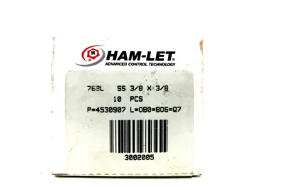 NEW HAM-LET 768L-SS-3/8-3/8 MALE STUD NPT TUBE 768LSS3838