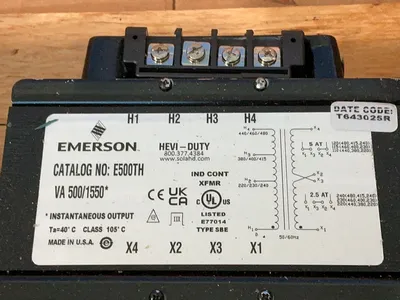 New | in-Stock EMERSON E500TH Transformers Ohio US | HGR 24 #1263405