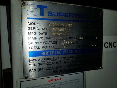 USED 2008 SUPERTEC G32A-50CNC