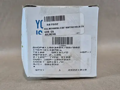 Mechanical Seal 881532, 4VLM24A, 2.325" Shaft