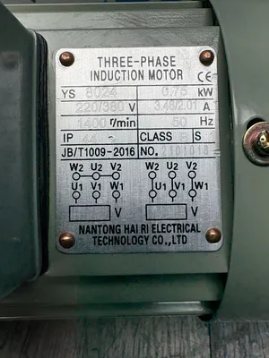 NANTONG HAI RI ELECTRICAL THREE-PHASE INDUCTION MOTOR Motors | ESS Industrial Equipment Sales (6)