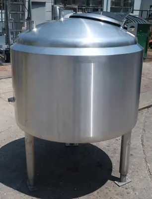 SPC9045  Tank 125 gallon vertical tank, Stainless Steel, 75 MAWP @350 F, -20 @ 75 PSIG jacket, dish