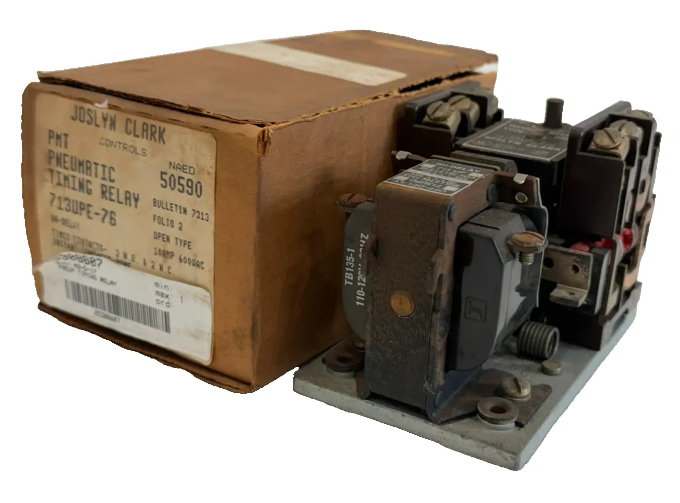 NEW JOSLYN CLARK 713UPE-76 PNEUMATIC TIMING RELAY 713UPE76