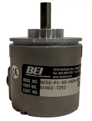 USED BEI INDUSTRIAL H25E-F1-SS-1024-ABZC-15V/V-SM12 INCREMENTAL ENCODER