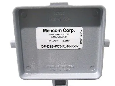 NEW MENCOM DP-DB9-PC9-RJ45-R-32 PANEL INTERFACE CONNECTOR 3 AMP DPDB9PC9RJ45R32