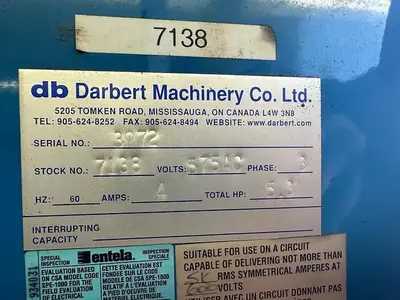 Used 2004 DARBERT TF-900S Misc Industrial Equipment Ontario CA | Aucto #715476
