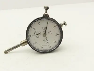Mitutoyo 2416S-10 Dial Drop Indicator 0-100 Dial 0-1" Range .001" Flat Back