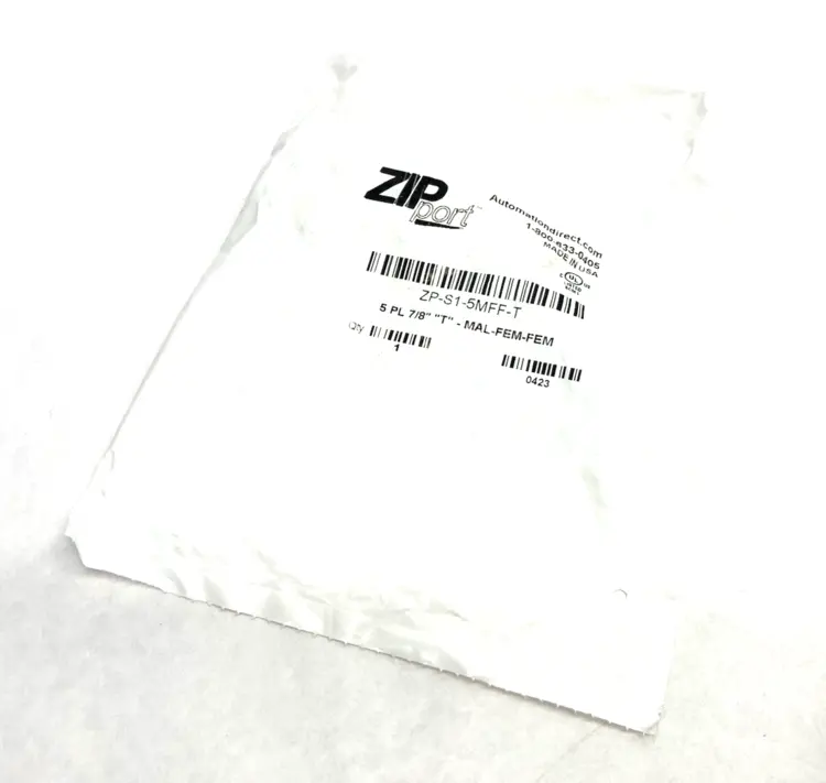 New | in-Stock AutomationDirect ZIPport T-coupler, (2) 5-pole female 7/8" Electrical Fittings Michigan US | Maverick Industrial Sales #1390801