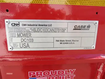 New | in-Stock 2024 CASE IH DC103 Mower Conditioners Pennsylvania US | Zimmerman Farm Service #1410469