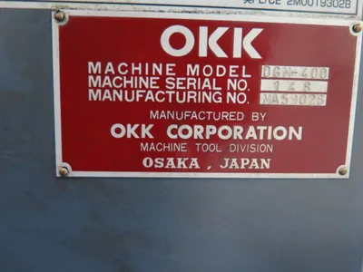 OKK DGM 400 MACHINING CENTERS, VERT., N/C & CNC | Wheeler Machinery Sales (13)