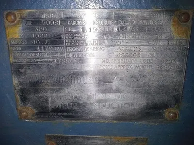 300 hp Westinghouse AC Induction Motor